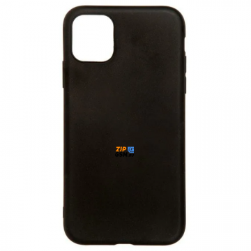 Чехол iPhone 11 Pro задняя накладка (силиконовый матовый черный) Full Case