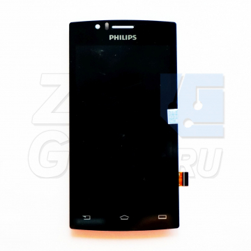 Дисплей Philips Xenium S307 в сборе с тачскрином (черный), оригинал АСЦ p/n SVC1901397025004