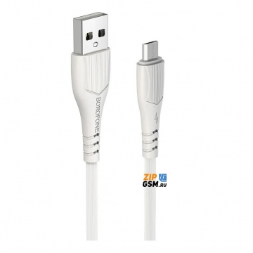 Кабель USB - micro USB BOROFONE BX37 Wieldy (1м 2.4A PVC) белый