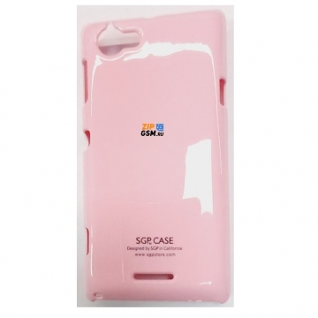 Чехол пластиковый Sony Xperia L SGP Case Ultra Slider (розовый)