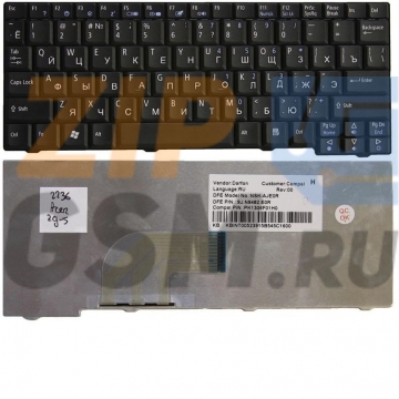 Клавиатура для ноутбука Acer Aspire One A110L/A110X/A150L/A150X/D250/ZG5 (черная)