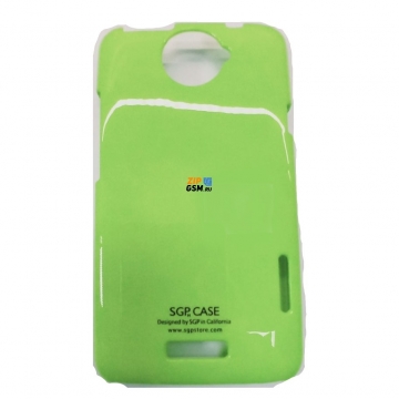 Чехол-накладка HTC ONE X SGP Case Ultra Slider (зеленый/лакированный)