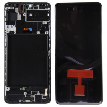 Дисплей Samsung SM-A715F Galaxy A71 в сборе с тачскрином (черный) оригинал АСЦ  p/n GH82-22152A