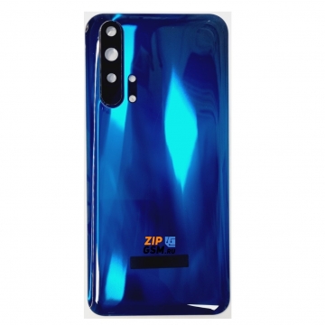 Задняя крышка Huawei Honor 20 Pro (YAL-L41) (синяя) со стеклом камеры (оригинал)