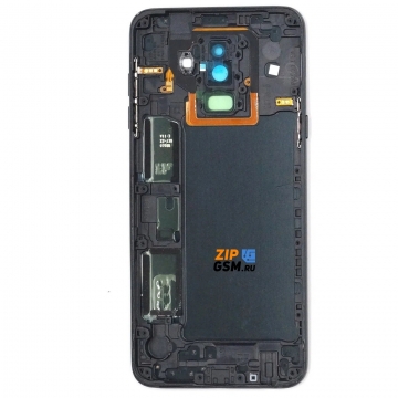 Задняя крышка корпуса Samsung SM-A605F )Galaxy A6 Plus 2018) без рамки дисплея (черный) оригинал