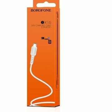 Кабель USB - micro USB BOROFONE BX16 Easy (1м PVC) белый
