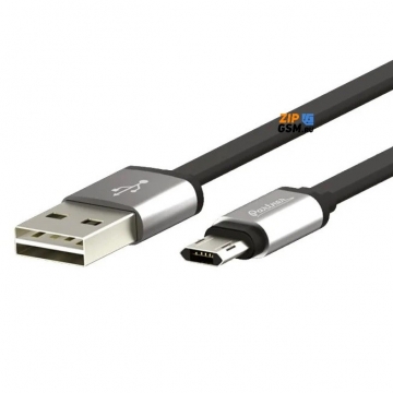 Кабель USB - micro USB Partner (черный) 2.4A  Двусторонний, плоский Новинка! Артикул: ПР033304