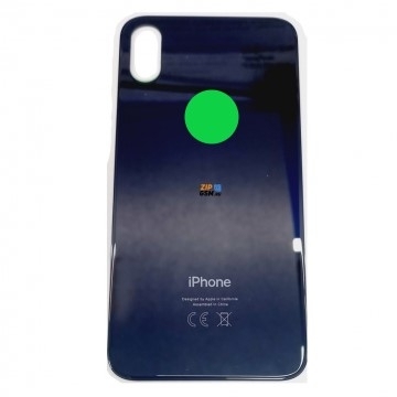 Задняя крышка корпуса iPhone XS (ув. вырез камеры. стекло, логотип) (черный) ориг