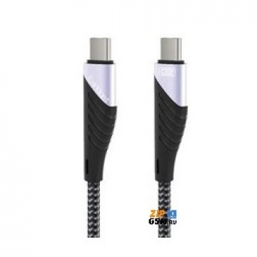 Кабель USB-C - Type-C Earldom EC-112 PD 65W 1.2м нейлон (черный)