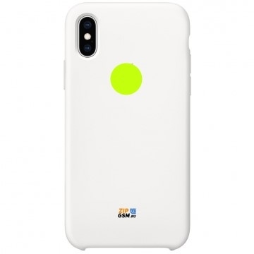 Чехол iPhone X /XS задняя накладка (пластик матовый белый) Krutoff