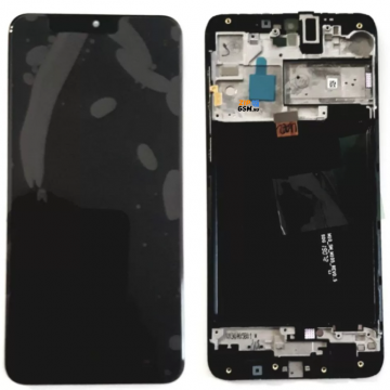 Дисплей Samsung SM-A105F Galaxy A10 в сборе с тачскрином в рамке (черный) оригинал АСЦ p/n GH82-19367A