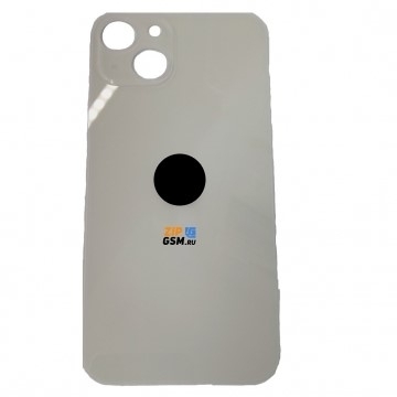 Задняя крышка корпуса iPhone 13 (ув. вырез камеры. стекло, логотип) (белый) ориг