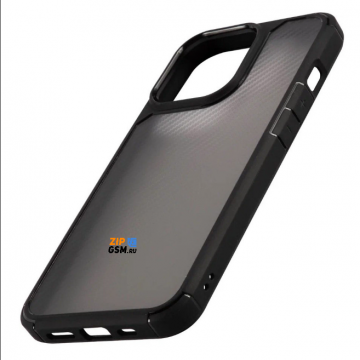 Чехол iPhone 11 задняя накладка (матовый противоударный черный) Browsec