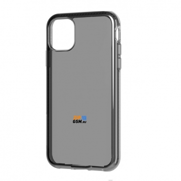 Чехол iPhone 11 задняя накладка (силиконовый прозрачный черный Soft Armor) Hoco