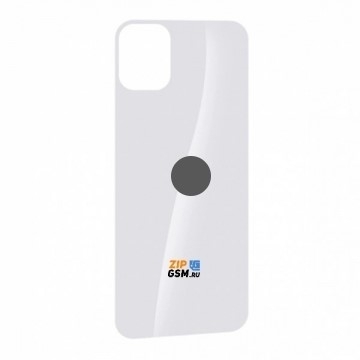 Защитная пленка iPhone 11 (стеклянная на заднюю крышку) белая матовая с глянцевой окантовкой