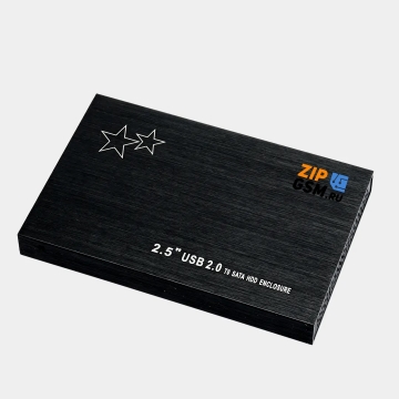 Внешний корпус для жесткого диска SATA 2.5 DM-2512 (кабель USB-MiniUSB/USB 2.0/алюминий) черный