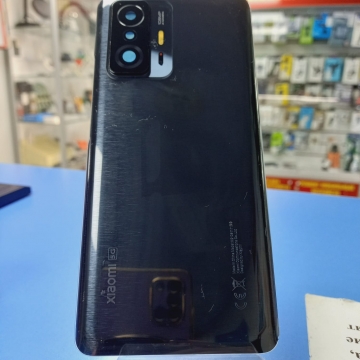 Задняя крышка Xiaomi 11T/  11T Pro (черный) со стеклом камеры премиум