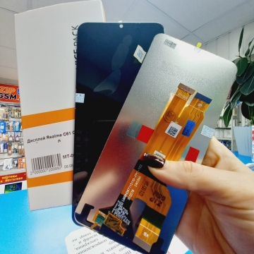Дисплей Realme C61 (RMX3930)/ C63 (RMX3939)/ Note 60 (RMX3933)  в сборе с тачскрином (черный) оригинал Service Pack