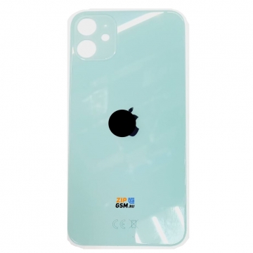 Задняя крышка корпуса iPhone 11 (ув. вырез камеры. стекло, логотип) (зеленый) ориг