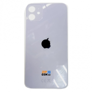 Задняя крышка корпуса iPhone 11 (ув. вырез камеры. стекло, логотип) (фиолетовый) ориг