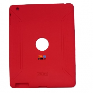 Чехол iPad 2/ iPad3/ iPad4 задняя накладка (силикон, красный)