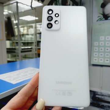 Задняя крышка корпуса Samsung SM-A725F Galaxy A72 со стеклом камеры (белый) оригинал АСЦ б/у