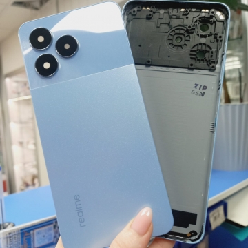 Задняя крышка Realme C51 (RMX3830), Note 50 (RMX3834) со стеклом камеры (голубой) оригинал