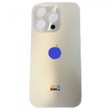 Задняя крышка корпуса iPhone 14 Pro (ув. вырез камеры. стекло, логотип) (золото) ориг