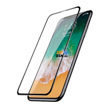 Защитная пленка iPhone X / XS/ 11 Pro (стеклянная Glorilla Glass полное покрытие ) 2,5D (черный)