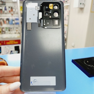 Задняя крышка корпуса Samsung SM-G988F Galaxy S20 Ultra со стеклом камеры (серый) оригинал (б/у)