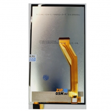 Дисплей HTC Desire 816 в сборе с таскрином (черный) (желтый шлейф тачскрина, 45 pin)