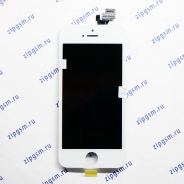 Дисплей iPhone 5 в сборе с тачскрином (белый) AAA