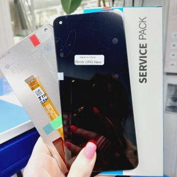 Дисплей Realme 8i (RMX3151), 9i 4G (RMX3491), Narzo 50 (RMX3286) / OPPO A96 в сборе с тачскрином (черный) ориг Service Pack