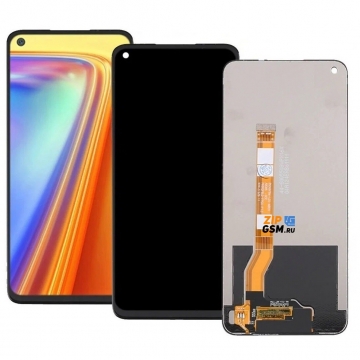 Дисплей Realme 8i (RMX3151), 9i 4G (RMX3491), Narzo 50 (RMX3286) / OPPO A96 в сборе с тачскрином (черный) ориг Service Pack