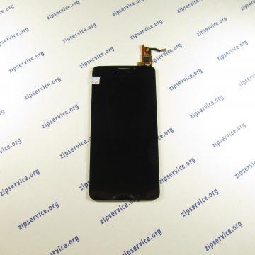 Дисплей Alcatel OT-6040X/6040D (Idol X)  в сборе с тачскрином (черный)