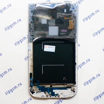 Дисплей Samsung GT-I9505 Galaxy S4 LTE в сборе c тачскрином и рамкой (красный) оригинал АСЦ p/n GH97-14655F