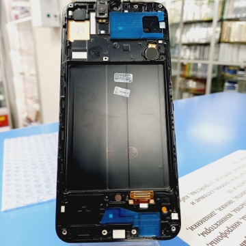 Дисплей Samsung SM-A505F Galaxy A50 в сборе с тачскрином в рамке OLED (черный)