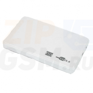 Внешний корпус для жесткого диска SATA 2.5 DM-2508 (кабель USB-MiniUSB/USB 2.0/до 1 TB/пластик) белый