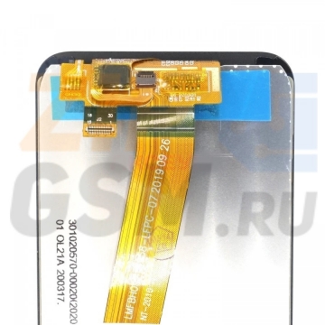 Дисплей Samsung SM-A015 Galaxy A01 (2019) / SM-M015F Galaxy M01 в сборе с тачскрином (черный) (широкий коннектор) ориг
