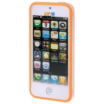 Бампер iPhone 6 Plus/6S PLUS  (оранжевый/прозрачный)