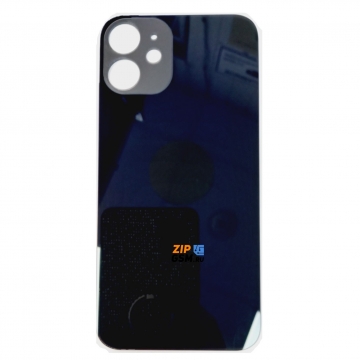 Задняя крышка корпуса iPhone 12 mini (ув. вырез камеры. стекло, логотип) (черный) ориг