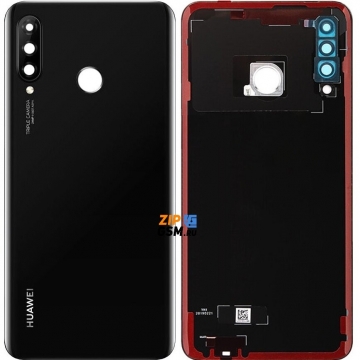 Задняя крышка Huawei P30 Lite (MAR-LX1M) (черный) со стеклом камеры (оригинал)