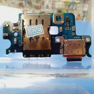 Плата дополнительная Samsung SM-S911B Galaxy S23 с разъемом зарядки, Sim-карты и микрофоном, ориг
