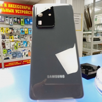 Задняя крышка корпуса Samsung SM-G988F Galaxy S20 Ultra со стекло камеры (серый) (бу хорошее качество)