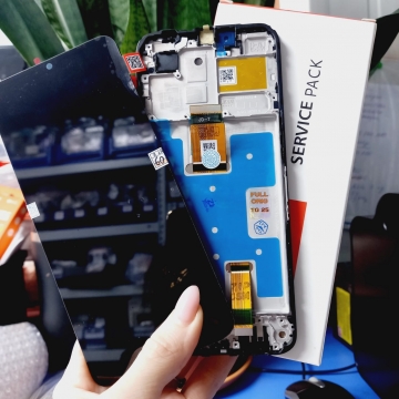 Дисплей Huawei Honor X6b в сборе с тачскрином в рамке (черный) оригинал