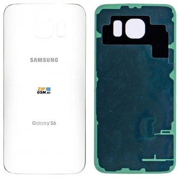 Задняя крышка корпуса Samsung SM-G925F Galaxy S6 Edge (белый)