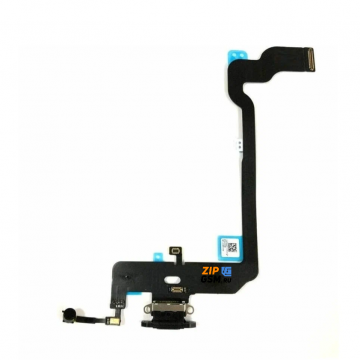 Шлейф iPhone XS с разъемом зарядки и микрофоном (черный) ориг