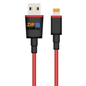 USB для iPhone 6 / iPhone 5 / iPad4 / iPad Mini / iPod Nano (в коробке) Krutoff Modern 1m (красный)