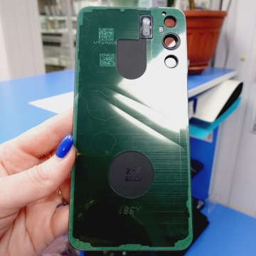 Задняя крышка корпуса Samsung SM-S906F Galaxy S22 Plus со стеклом камеры (черный) оригинал