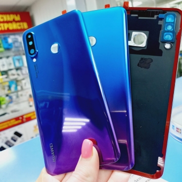 Задняя крышка Xiaomi Redmi Note 8 Pro (синий) со стеклом камеры (оригинал)